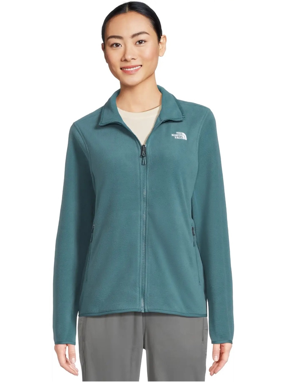 The North Face Women's Teal Zip-Up Fleece Jacket